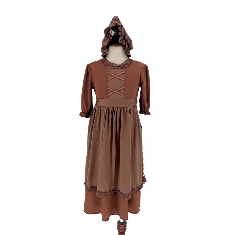 Medieval Civilian Costume Children European Colony Poor Cosplay Clothes Cosplay Old Grandma Performance Costumes Orazek UK Ltd