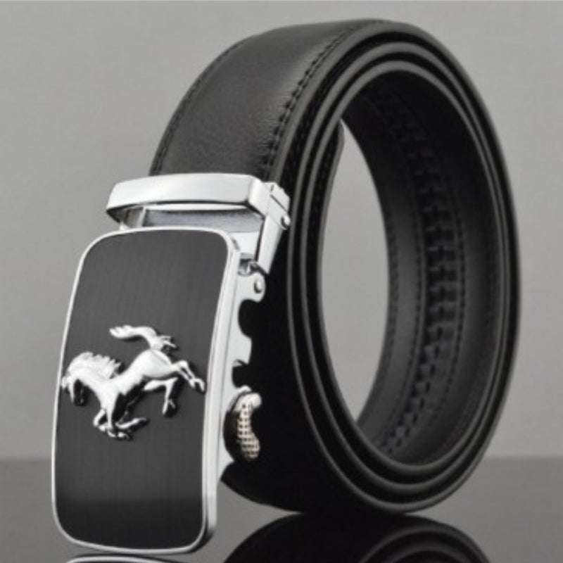 Men Automatic Buckle Leather Belts | Orazek UK Ltd