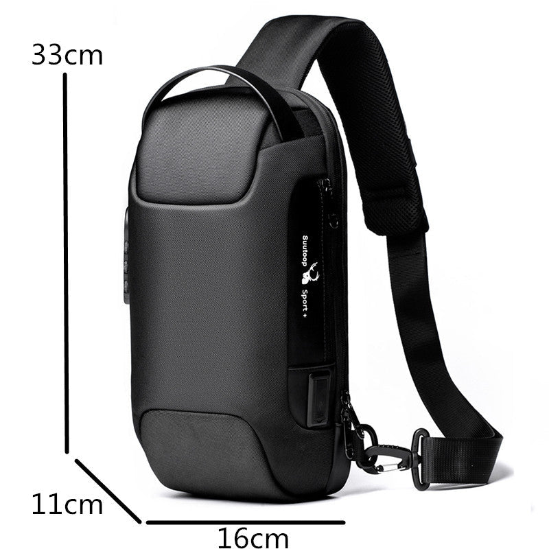 Men Chest Bag Messenger Bag Anti-theft Shoulder Bags Chest Bag Pack For Male | Orazek UK Ltd