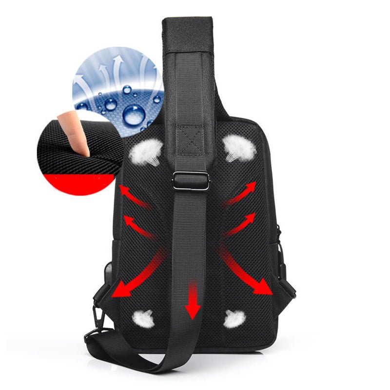 Men Chest Bag Shoulder Bags Crossbody Sling Backpack | Orazek UK Ltd
