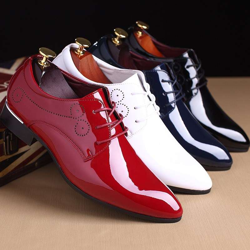 Men Leather Shoes Men Business Casual Dress Shoes Business Casual Leather Shoes Slip-on Black Driving Shoe For Men | Orazek UK Ltd