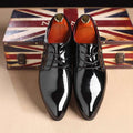 Men Leather Shoes Men Business Casual Dress Shoes Business Casual Leather Shoes Slip-on Black Driving Shoe For Men | Orazek UK Ltd