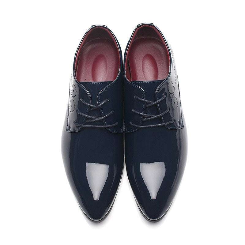 Men Leather Shoes Men Business Casual Dress Shoes Business Casual Leather Shoes Slip-on Black Driving Shoe For Men | Orazek UK Ltd