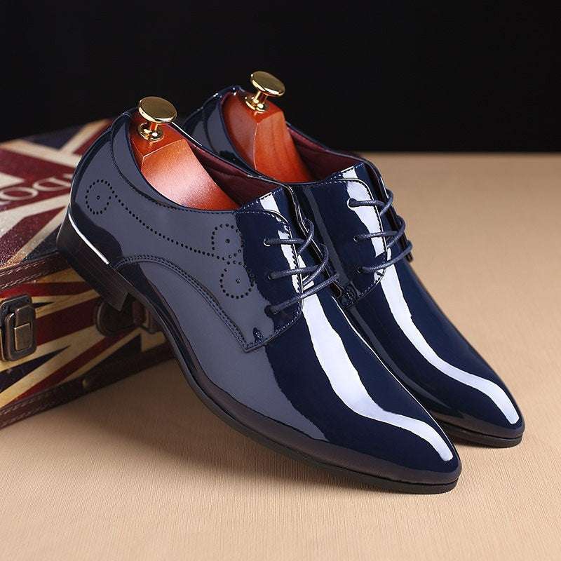 Men Leather Shoes Men Business Casual Dress Shoes Business Casual Leather Shoes Slip-on Black Driving Shoe For Men | Orazek UK Ltd