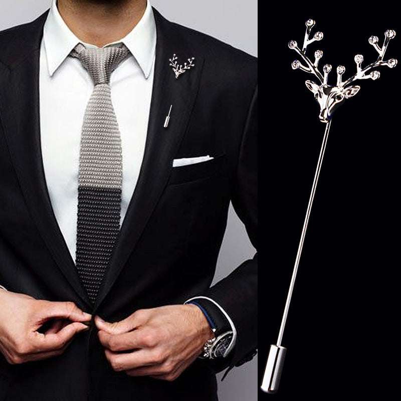 Men's Elk Small Brooch Korea Brooch Pin Orazek UK Ltd