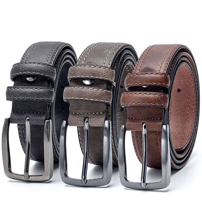 Men Vintage Belts For Jeans Luxury Split Leather Belt Men Famous Belt For Man Designer Belts With Vintage Style | Orazek UK Ltd