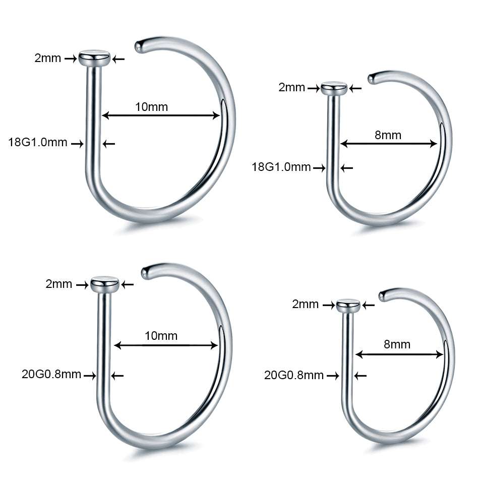 Men's And Women's Fashion Stainless Steel Nose Ring | Orazek UK Ltd