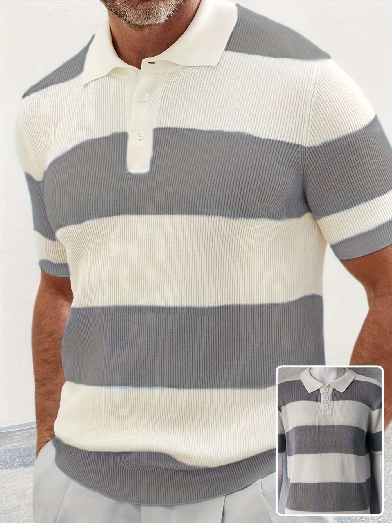 Mens Clothing Summer Fashion Lapel Sweater Short Sleeve Men Clothing Men Wears | Orazek UK Ltd