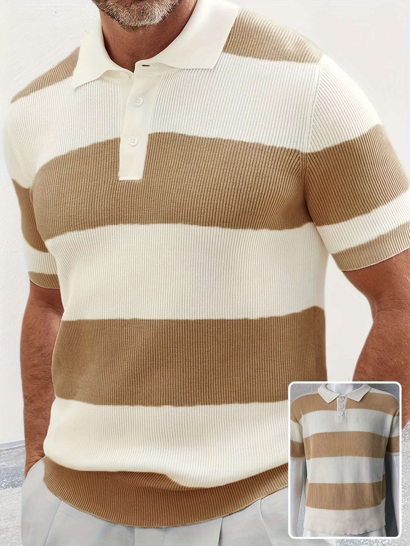 Mens Clothing Summer Fashion Lapel Sweater Short Sleeve Men Clothing Men Wears | Orazek UK Ltd