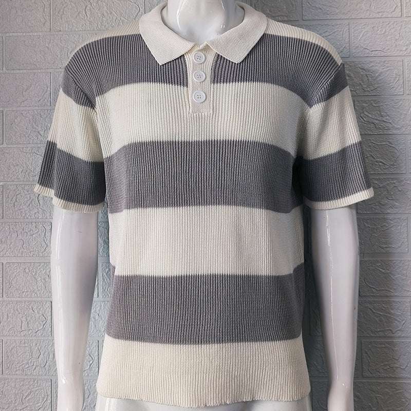 Mens Clothing Summer Fashion Lapel Sweater Short Sleeve Men Clothing Men Wears | Orazek UK Ltd