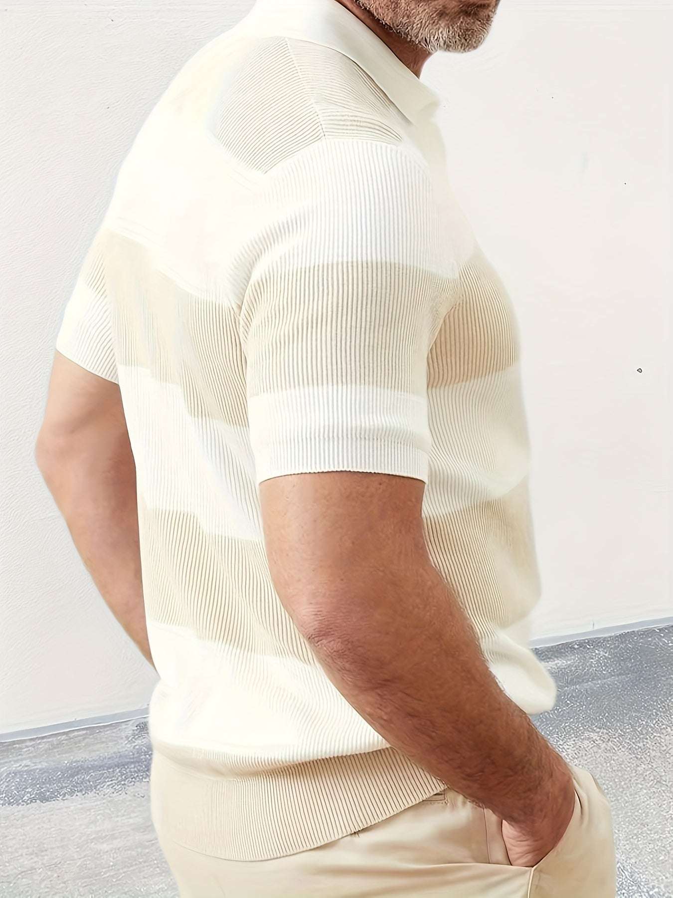 Mens Clothing Summer Fashion Lapel Sweater Short Sleeve Men Clothing Men Wears | Orazek UK Ltd