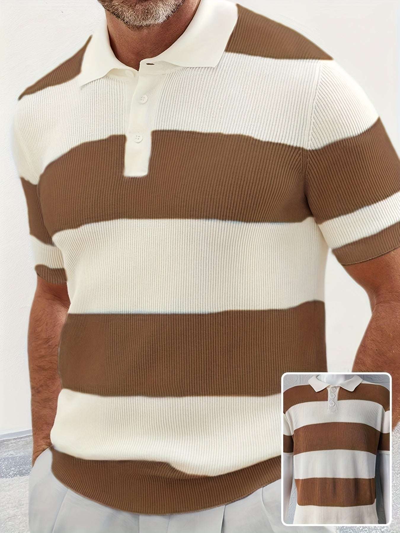 Mens Clothing Summer Fashion Lapel Sweater Short Sleeve Men Clothing Men Wears | Orazek UK Ltd