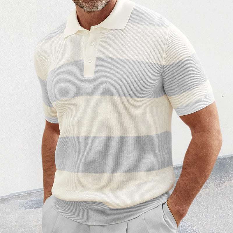 Mens Clothing Summer Fashion Lapel Sweater Short Sleeve Men Clothing Men Wears | Orazek UK Ltd