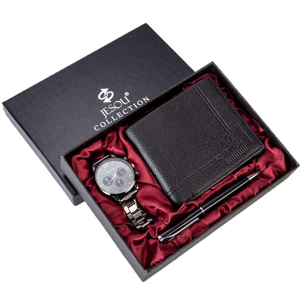 Men's Gift Set Beautifully Wrapped Watch Wallet Pen Set | Orazek UK Ltd