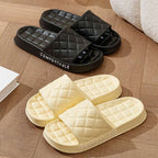 Men's Home Slippers With Plaid Design Soft-soled Silent Indoor Floor Bathing Slippers Women House Shoes Summer | Orazek UK Ltd