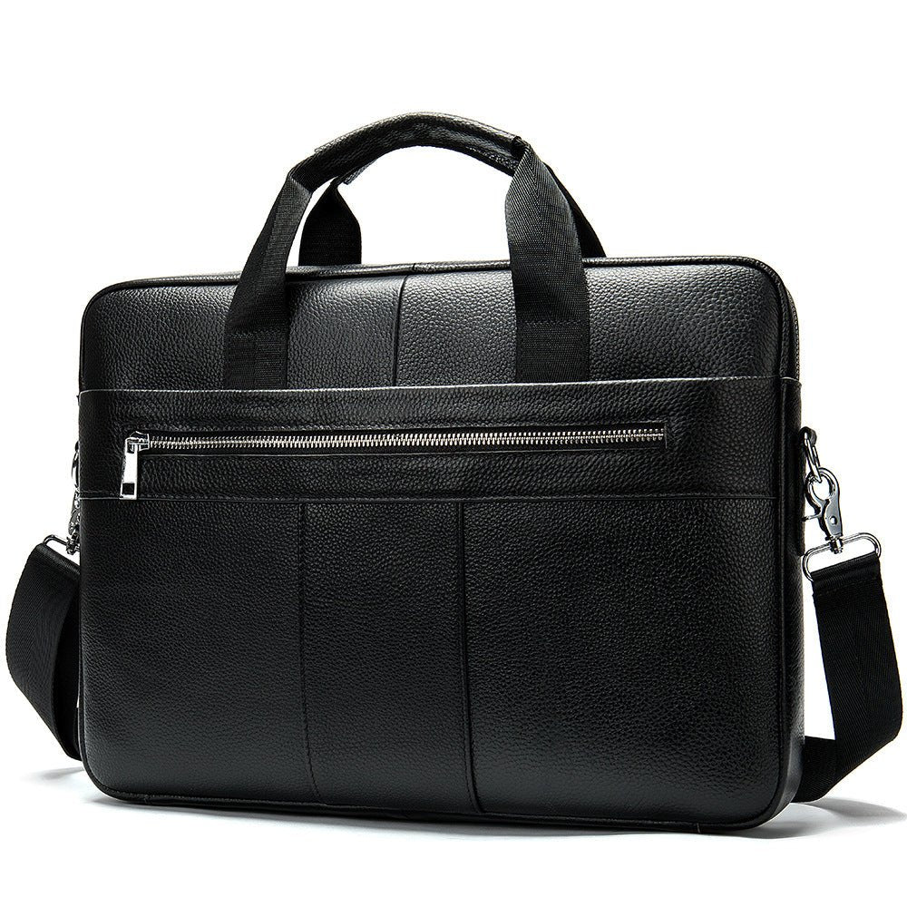 Men's Leather Briefcase Business Men's Bag First Layer Cowhide Portable | Orazek UK Ltd