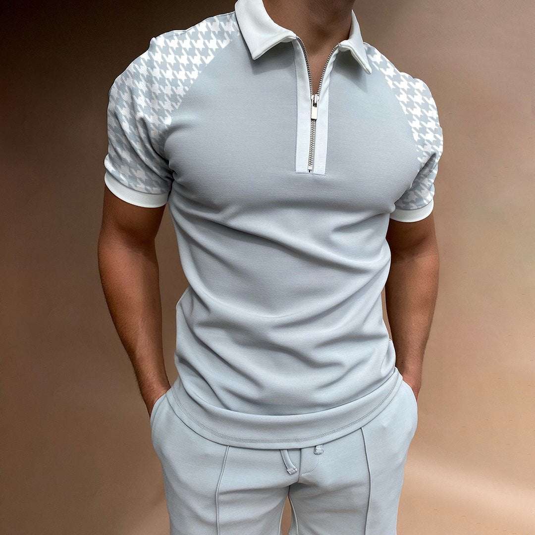 Men's POLO Shirt Striped Printed Short Sleeve T-Shirt Lapel Shirt | Orazek UK Ltd