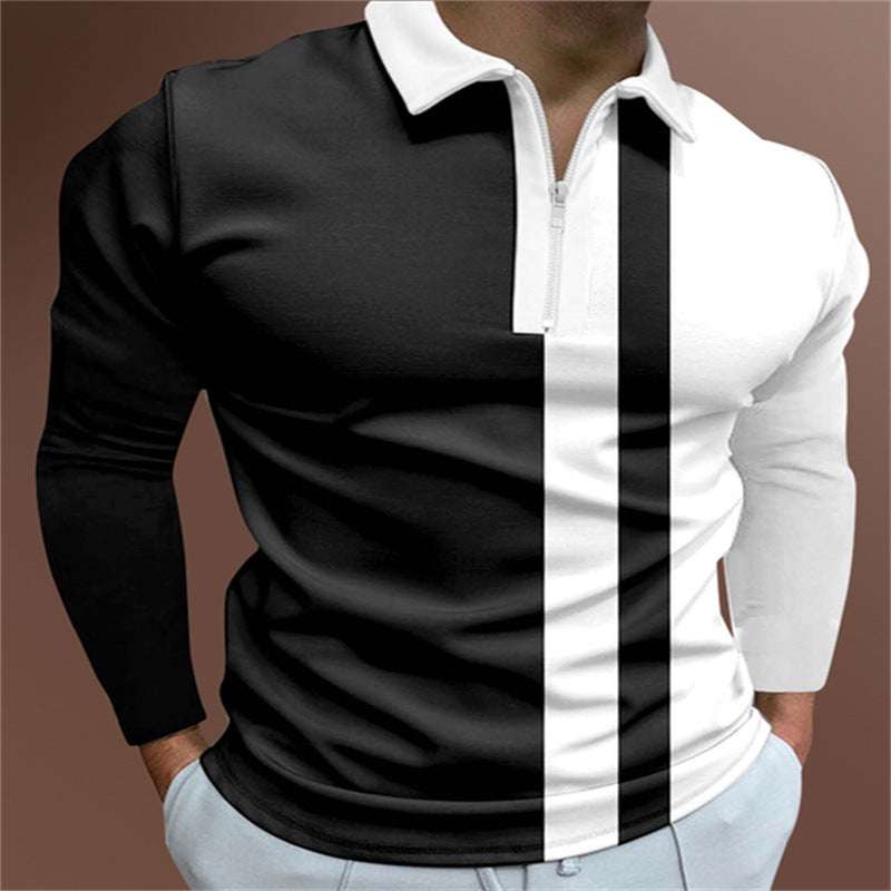 Men's POLO Shirt Striped Printed Short Sleeve T-Shirt Lapel Shirt | Orazek UK Ltd