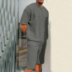 Men's Summer Suit Fashion Loose Men 2 Pieces Outfit Summer Hippie Shirt And Short Set | Orazek UK Ltd