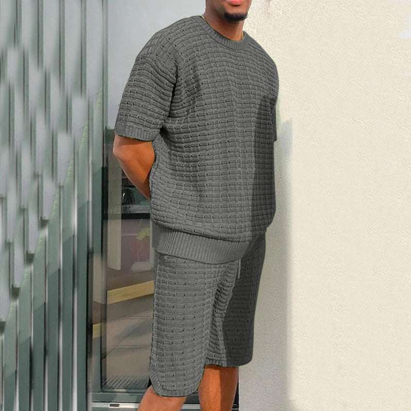 Men's Summer Suit Fashion Loose Men 2 Pieces Outfit Summer Hippie Shirt And Short Set | Orazek UK Ltd