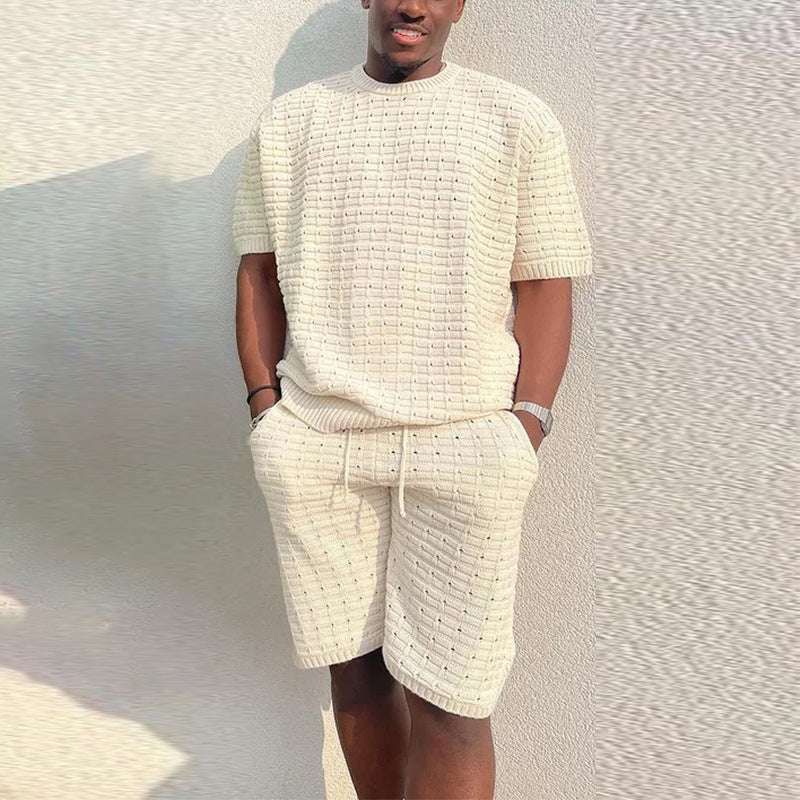 Men's Summer Suit Fashion Loose Men 2 Pieces Outfit Summer Hippie Shirt And Short Set | Orazek UK Ltd