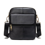 Men's Waist Bag New Messenger Bbag Shoulder Bag Men's Bag Leather Men Bags First Layer Leather Large Screen Mobile Phone Bag | Orazek UK Ltd