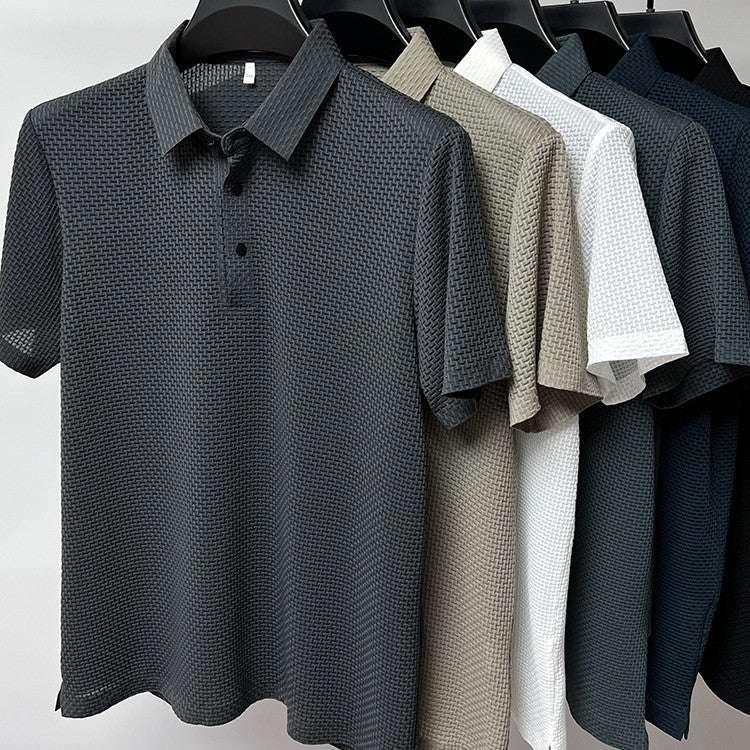 Mesh Ice Silk Short Sleeve T-shirt Mens Clothing | Orazek UK Ltd