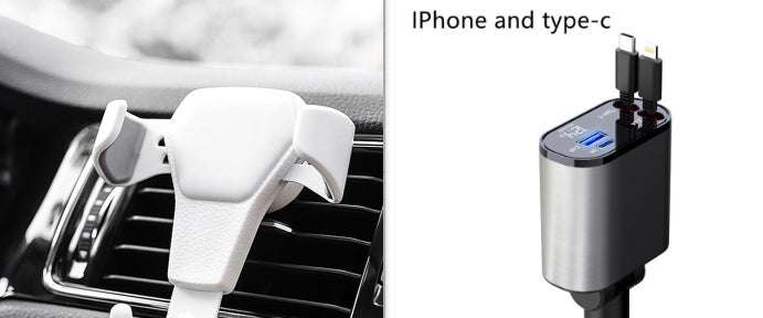 Metal Car Charger 100W Super Fast Charging Car Cigarette Lighter USB And TYPE-C Adapter | Orazek UK Ltd