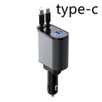 Metal Car Charger 100W Super Fast Charging Car Cigarette Lighter USB And TYPE-C Adapter | Orazek UK Ltd