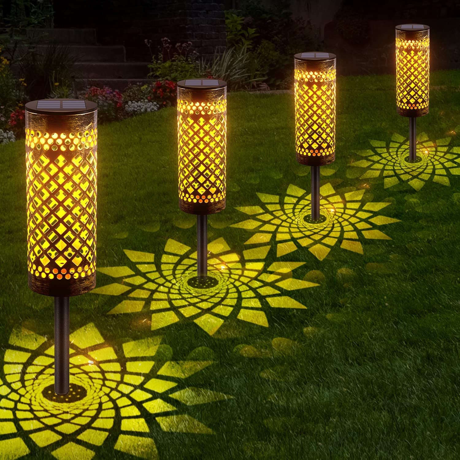 Metal Solar-powered Lawn Lamps Courtyard Decorative Waterproof | Orazek UK Ltd