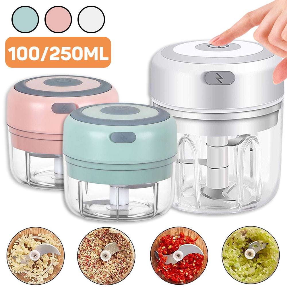 Mini Electric Garlic Chopper USB Charging Ginger Masher Machine Sturdy Durable Chili Vegetable Crusher Kitchen Tool | Orazek UK Ltd