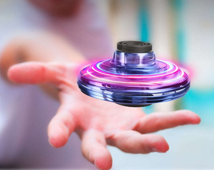 Mini Fingertip Gyro Interactive Decompression Toy Drone LED UFO Type Flying Helicopter Spinner Toy Kids | Orazek UK Ltd
