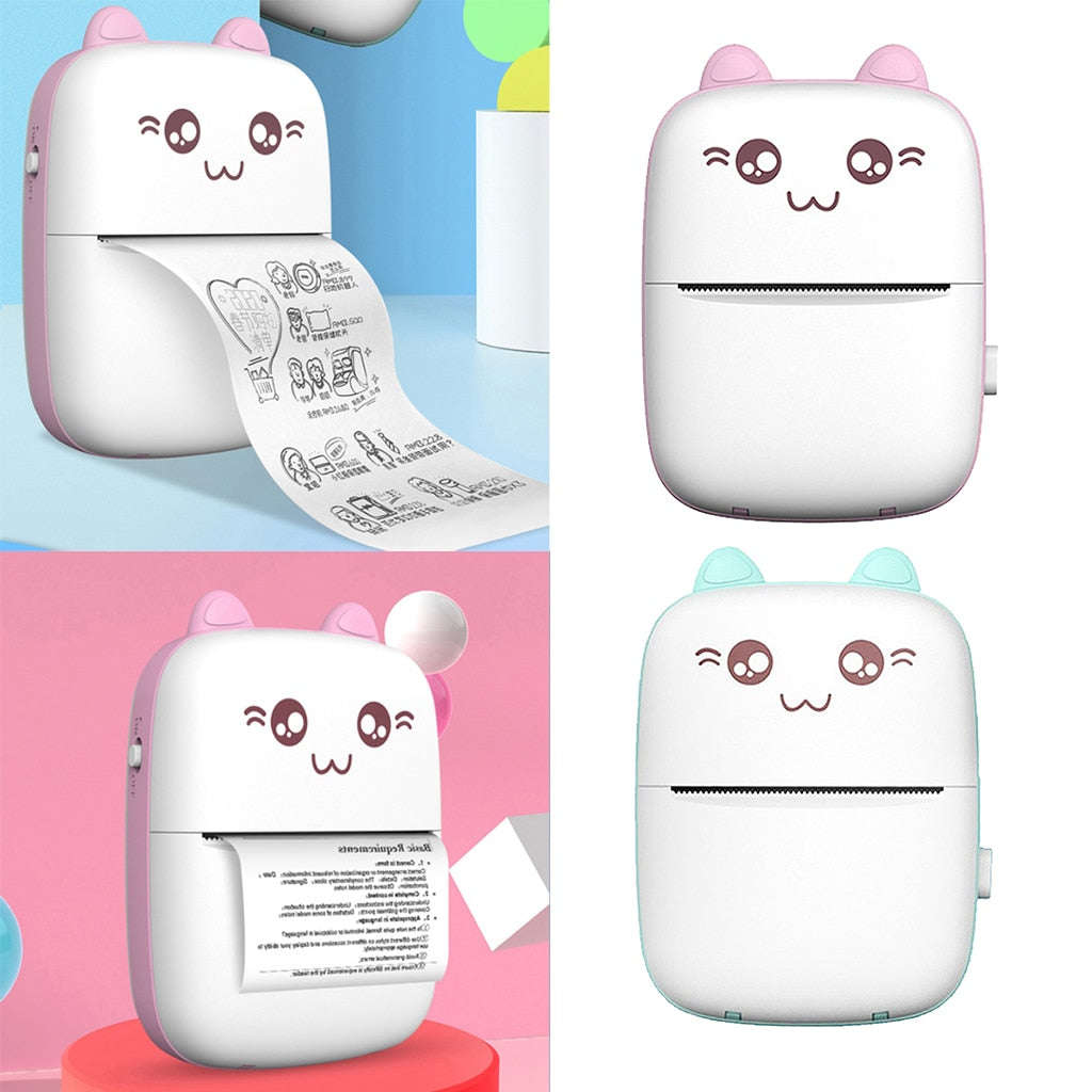 Mini Printer Portable Mini Bluetooth WiFi New Wrong Printer Mobile Phone Photo Title Note Hot Print Pocket Student Error Label Printer | Orazek UK Ltd
