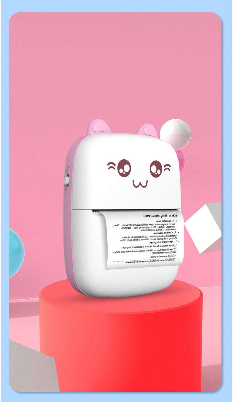 Mini Printer Portable Mini Bluetooth WiFi New Wrong Printer Mobile Phone Photo Title Note Hot Print Pocket Student Error Label Printer | Orazek UK Ltd
