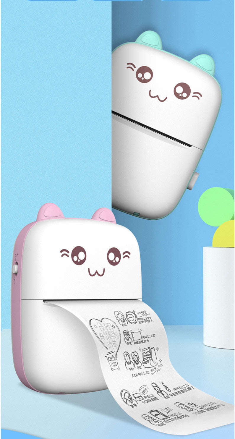 Mini Printer Portable Mini Bluetooth WiFi New Wrong Printer Mobile Phone Photo Title Note Hot Print Pocket Student Error Label Printer | Orazek UK Ltd