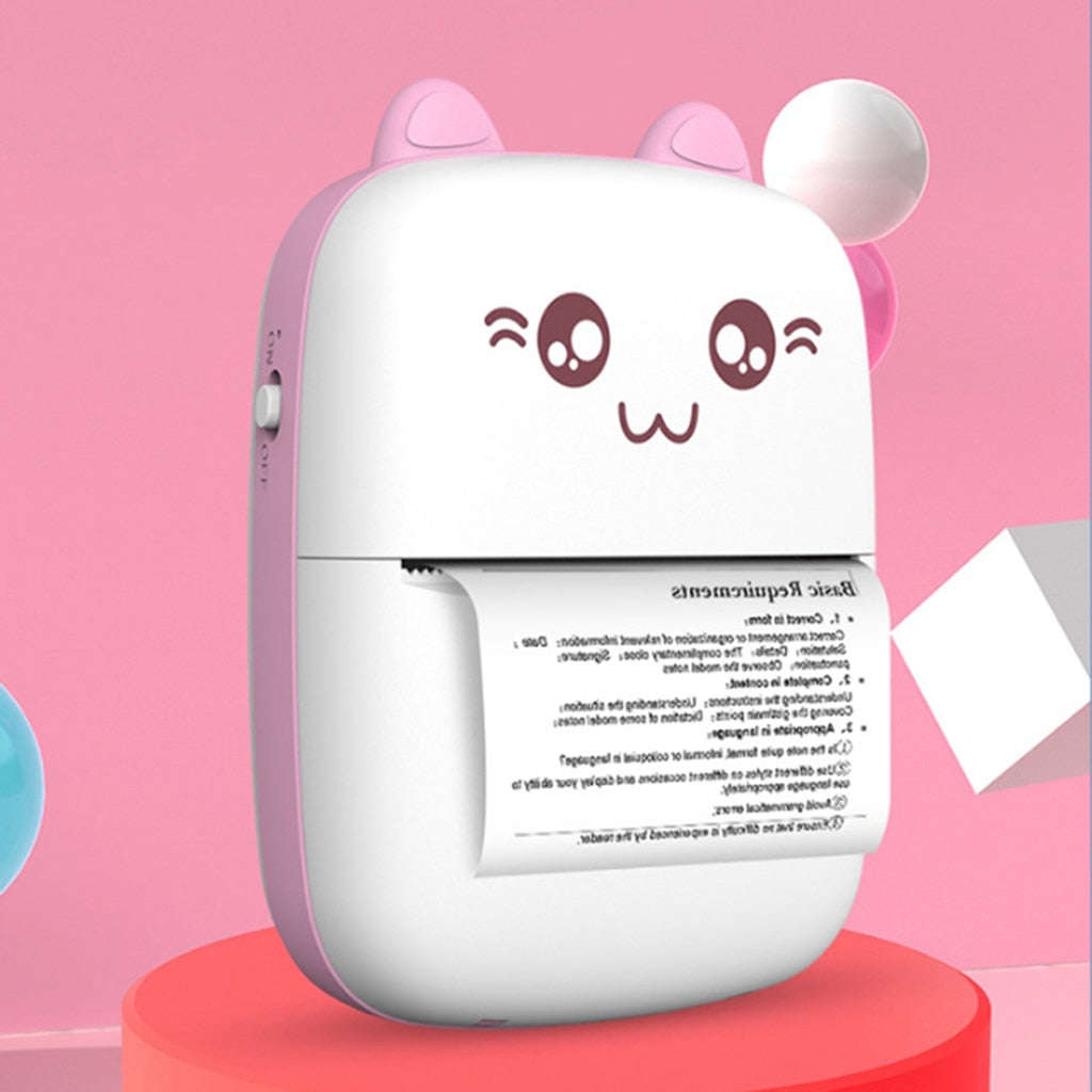 Mini Printer Portable Mini Bluetooth WiFi New Wrong Printer Mobile Phone Photo Title Note Hot Print Pocket Student Error Label Printer | Orazek UK Ltd