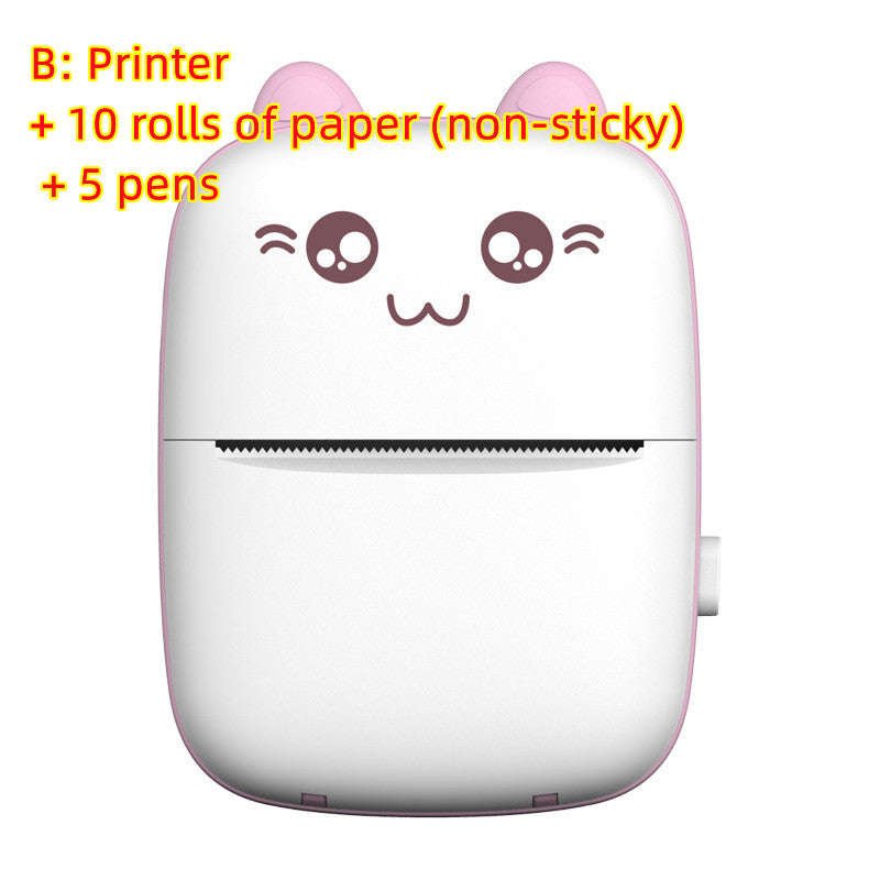 Mini Printer Portable Mini Bluetooth WiFi New Wrong Printer Mobile Phone Photo Title Note Hot Print Pocket Student Error Label Printer | Orazek UK Ltd