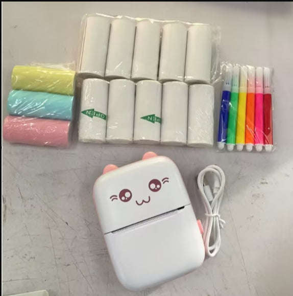 Mini Printer Portable Mini Bluetooth WiFi New Wrong Printer Mobile Phone Photo Title Note Hot Print Pocket Student Error Label Printer | Orazek UK Ltd