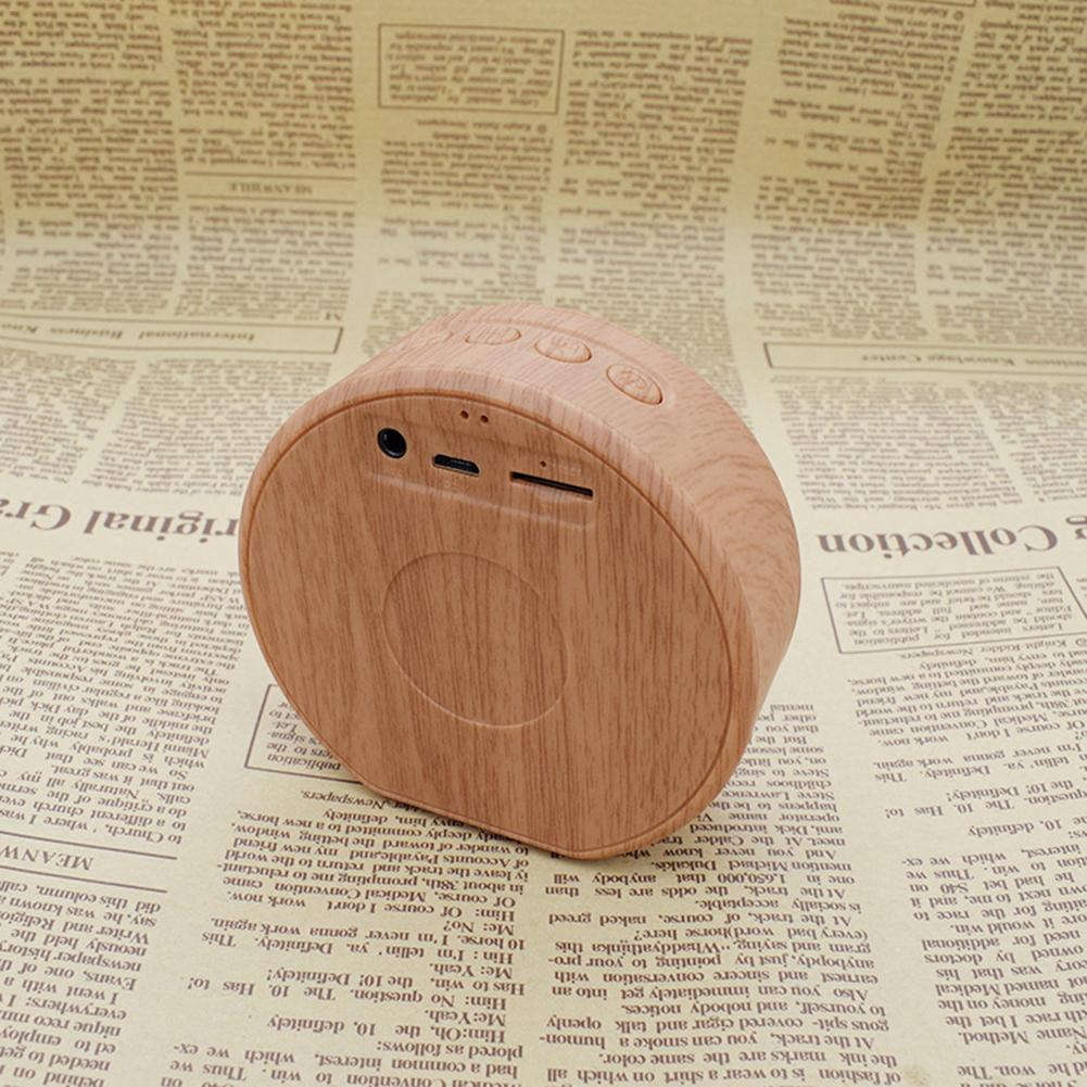 Mini Wood Bluetooth Speaker Portable Outdoor Wireless Support AUX TF | Orazek UK Ltd