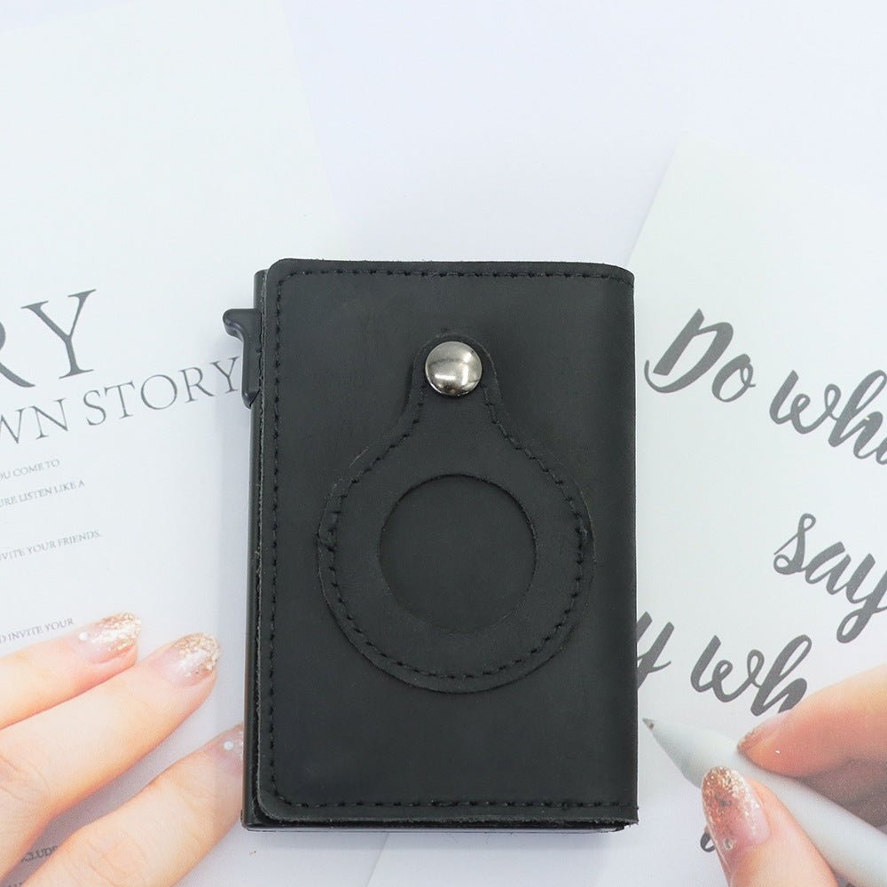 Minimalist Wallets For Men, Premium Genuine Leather Credit Card Holder For AirTag With Slim Wallet RFID Technology | Orazek UK Ltd