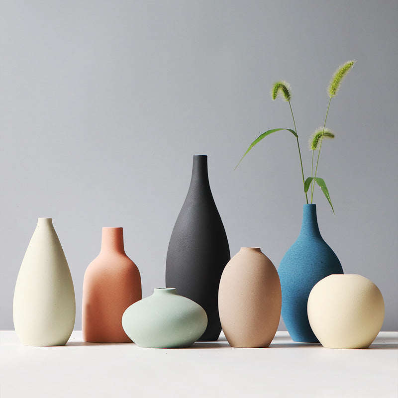 Morandi Decoration Vase Living Room Decoration Small Decoration Nordic Ceramic Home Bedroom Desktop Flower | Orazek UK Ltd