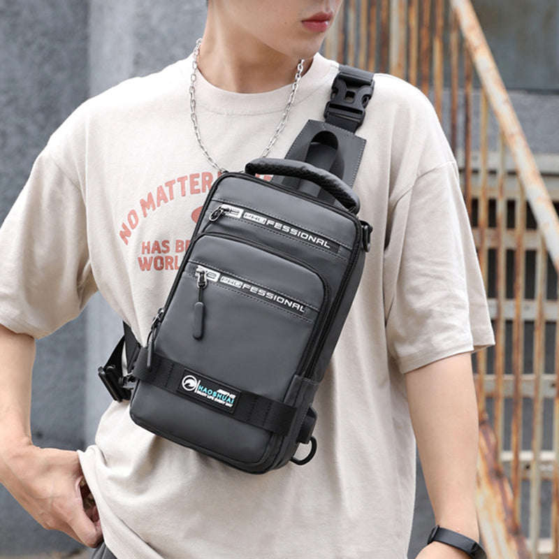 Multifunction Bags For Men Nylon Backpack Crossbody Shoulder Bag With USB Charging Port Chest Bags Pack | Orazek UK Ltd