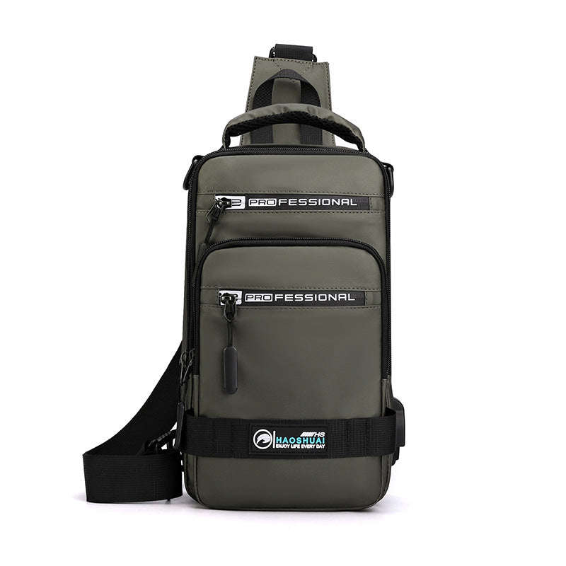 Multifunction Bags For Men Nylon Backpack Crossbody Shoulder Bag With USB Charging Port Chest Bags Pack | Orazek UK Ltd