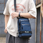 Multifunction Bags For Men Nylon Backpack Crossbody Shoulder Bag With USB Charging Port Chest Bags Pack | Orazek UK Ltd