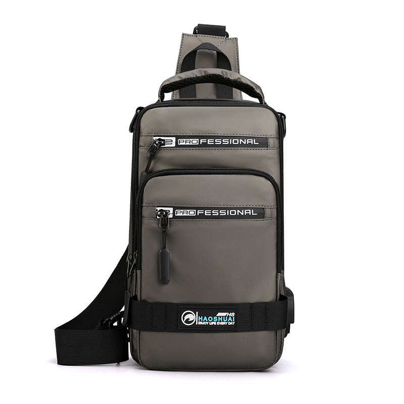 Multifunction Bags For Men Nylon Backpack Crossbody Shoulder Bag With USB Charging Port Chest Bags Pack | Orazek UK Ltd