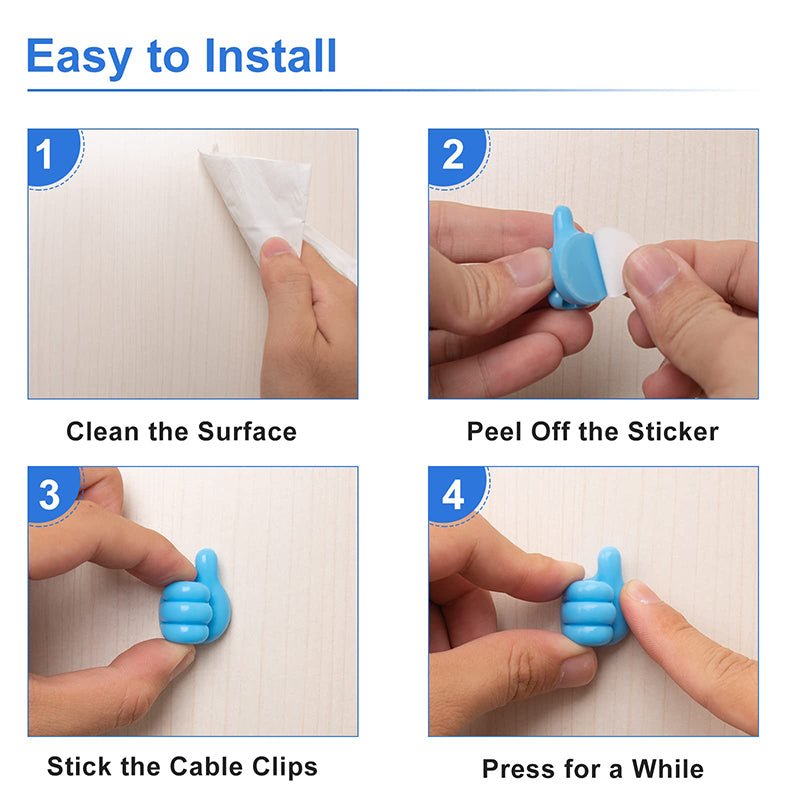 Multifunctional Clip Holder Thumb Hooks Wire Organizer Wall Hooks Hanger Strong Wall Storage Holder For Kitchen Bathroom | Orazek UK Ltd
