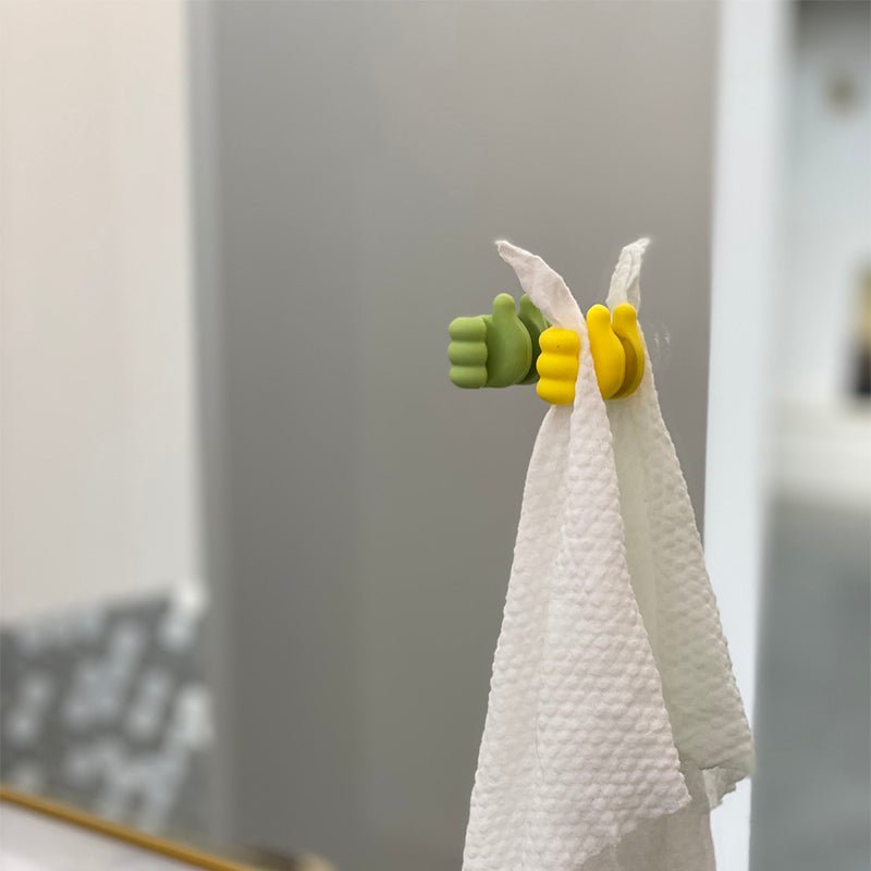 Multifunctional Clip Holder Thumb Hooks Wire Organizer Wall Hooks Hanger Strong Wall Storage Holder For Kitchen Bathroom | Orazek UK Ltd