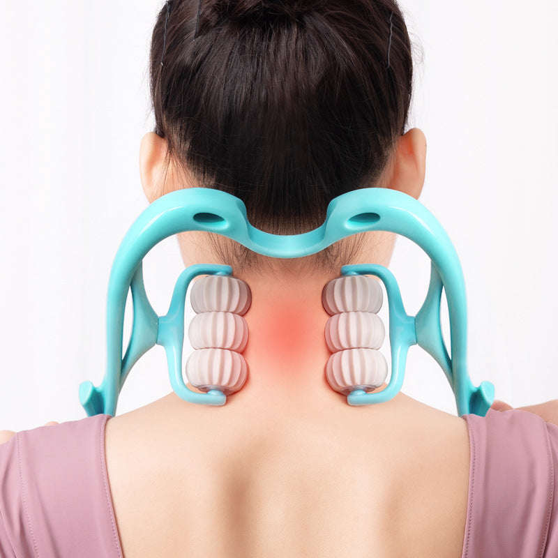 Multifunctional Manual Six-wheel Neck Massager Massage Relieve Roller Massage Tool Orazek UK Ltd