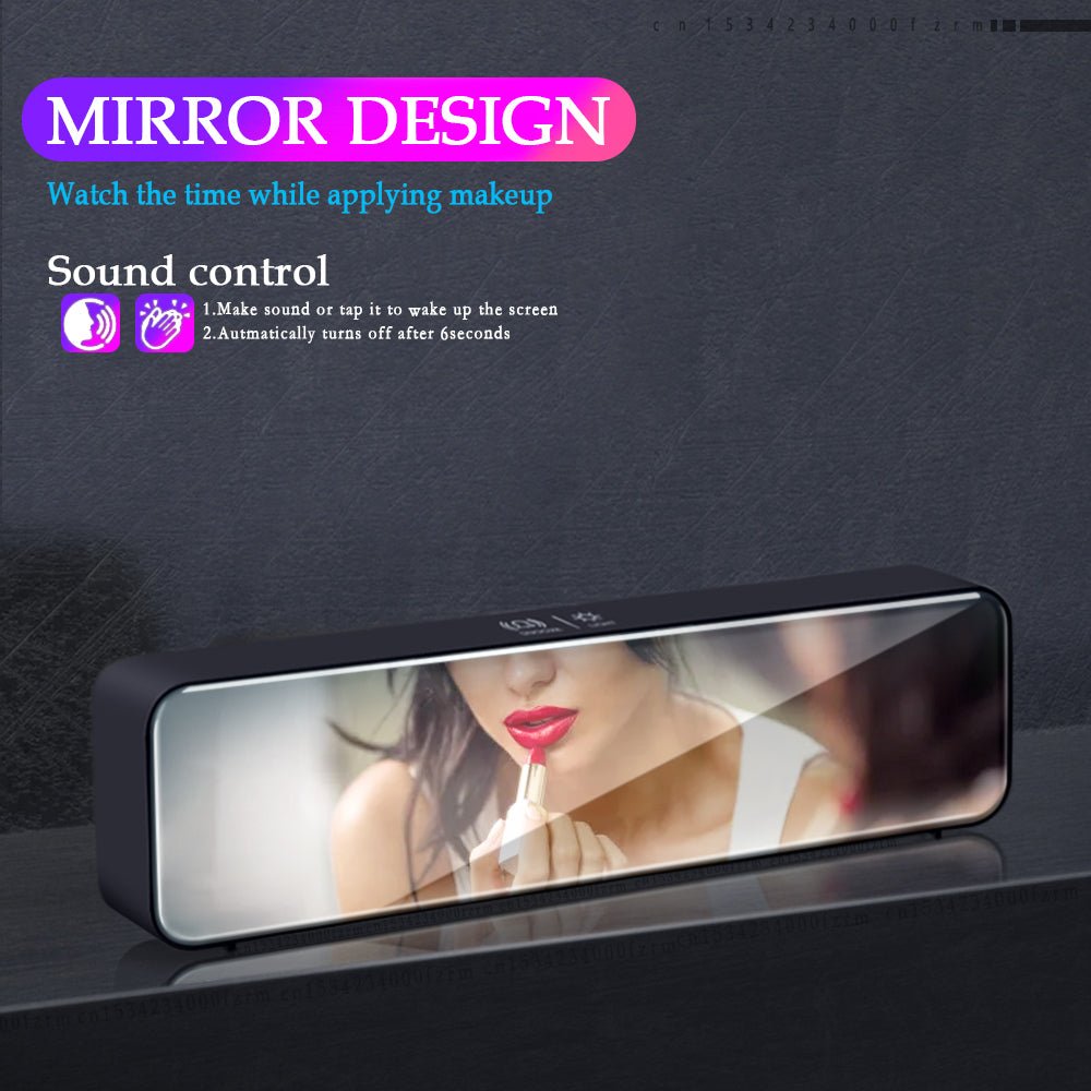 Music LED Digital Alarm Clock Temperature Date Display Desktop Mirror Clocks Home Table Decoration Electronic Clock | Orazek UK Ltd