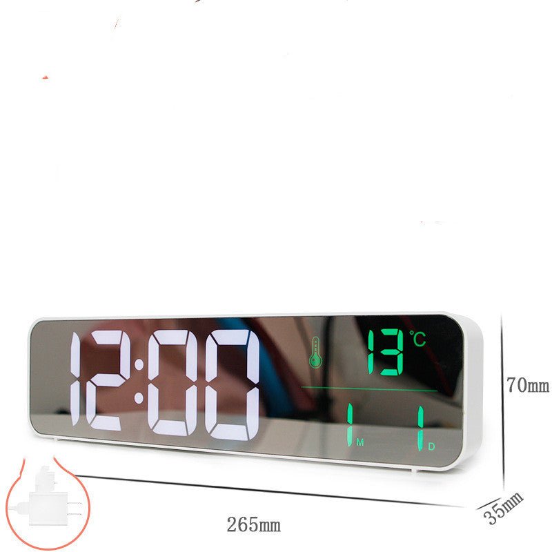 Music LED Digital Alarm Clock Temperature Date Display Desktop Mirror Clocks Home Table Decoration Electronic Clock | Orazek UK Ltd